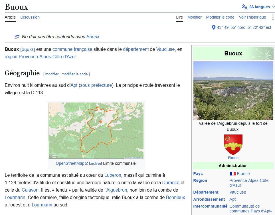 Commune de BUOUX